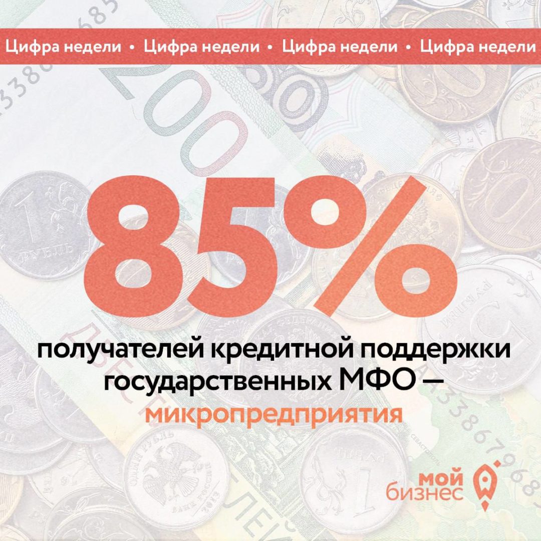 85% получателей кредитной поддержки государственных МФО — микропредприятия